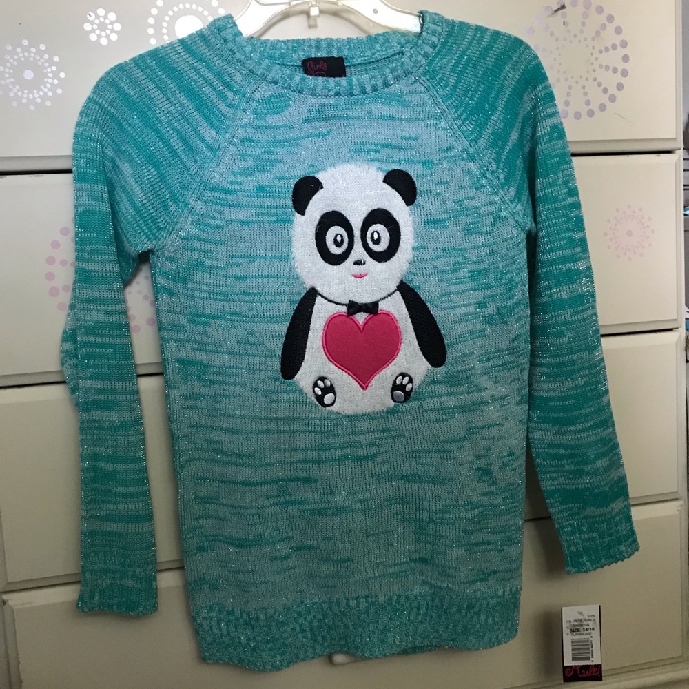 Girls panda 14/16 sweater